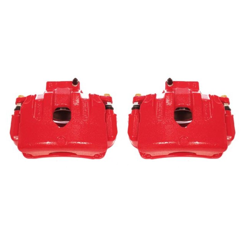 Power Stop 10-16 Hyundai Genesis Coupe Front Red Calipers w/Brackets - Pair - S6412