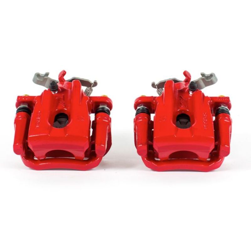 Power Stop 2016 Scion iM Rear Red Calipers w/Brackets - Pair - S6708