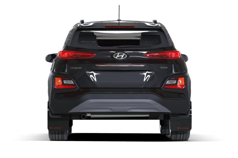 Rally Armor 18-22 Hyundai Kona Black UR Mud Flap w/ Grey Logo - MF63-UR-BLK/GRY