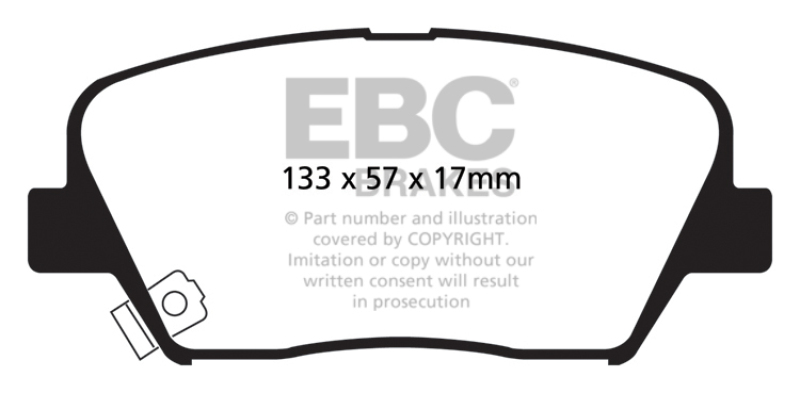 EBC 12+ Hyundai Azera 3.3 Ultimax2 Front Brake Pads - UD1432