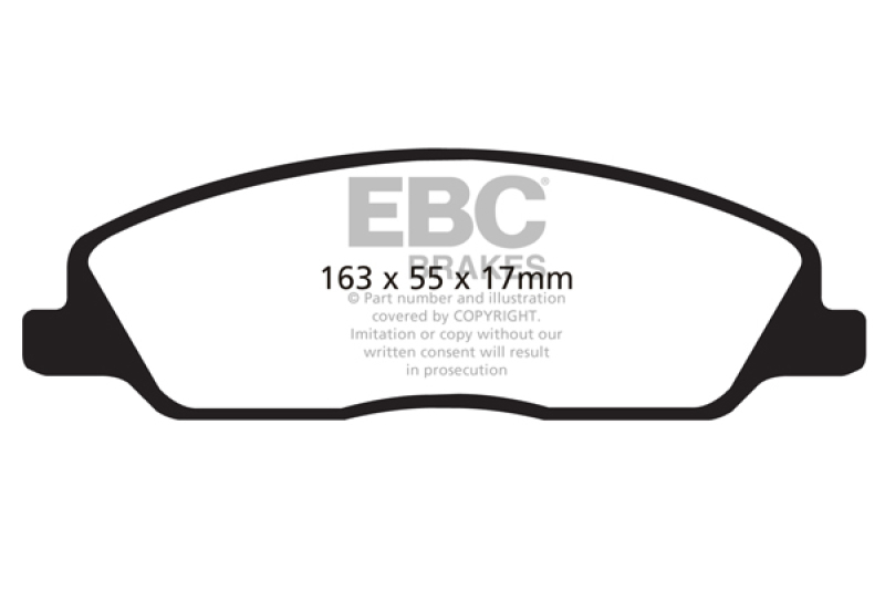 EBC 10-14 Ford Mustang 3.7 Ultimax2 Front Brake Pads - UD1464