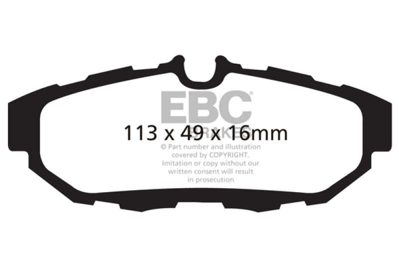 EBC 10-14 Ford Mustang 3.7 Ultimax2 Rear Brake Pads - UD1465