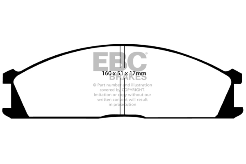 EBC 98-04 Nissan Frontier 2.4 2WD Ultimax2 Front Brake Pads - UD333