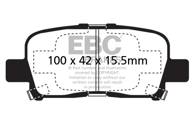 EBC 00-02 Acura MDX 3.5 Ultimax2 Rear Brake Pads - UD865