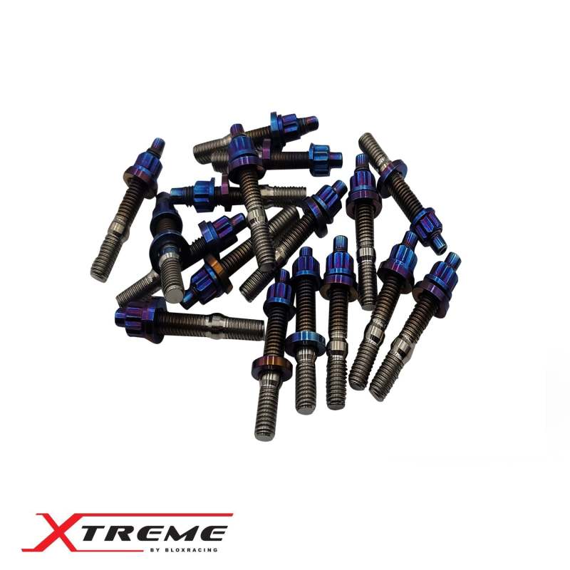 BLOX Racing Xtreme Line Titanium M8x1.25x45mm 10-Piece Set Burnt - BXFL-00307-10-TI-B