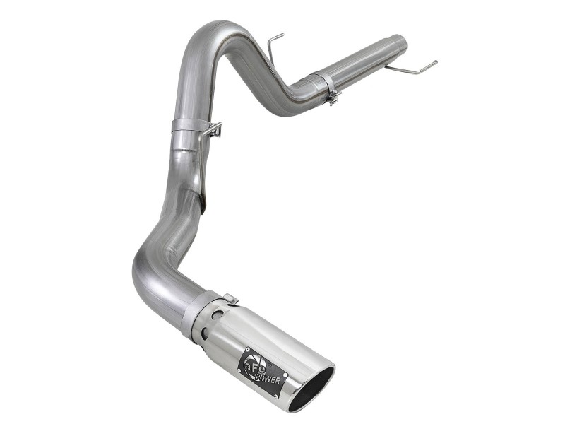 aFe 2021 Ford F-150 V6-3.0L (td) Large Bore 409 SS DPF-Back Exhaust System w/ Polished Tip - 49-43143-P