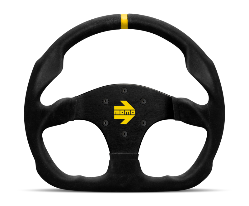 Momo MOD30 Steering Wheel 320 mm -  Black Suede/Black Spokes/1 Stripe - R1960/32S