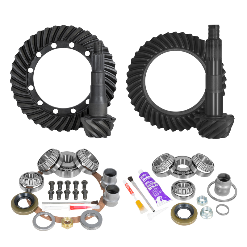 Yukon Ring & Pinion Gear Kit Front & Rear for Toyota 9.5/8R Diff (w/o Factory Locker) 5.29 Ratio - YGKT009-529