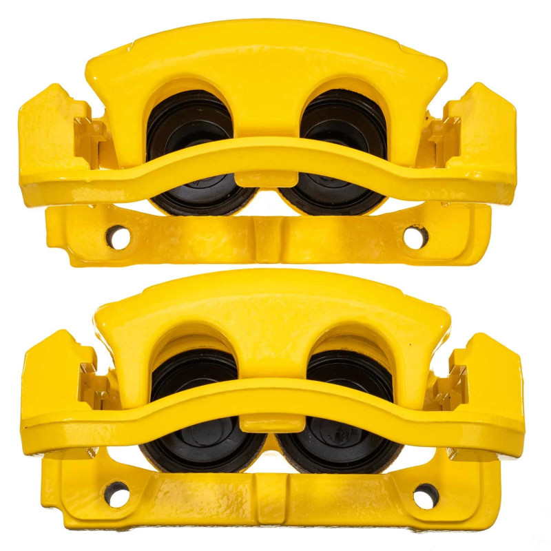 Power Stop 06-08 Lincoln Mark LT Front Yellow Caliper w/Bracket (Pair) - S4974YLW