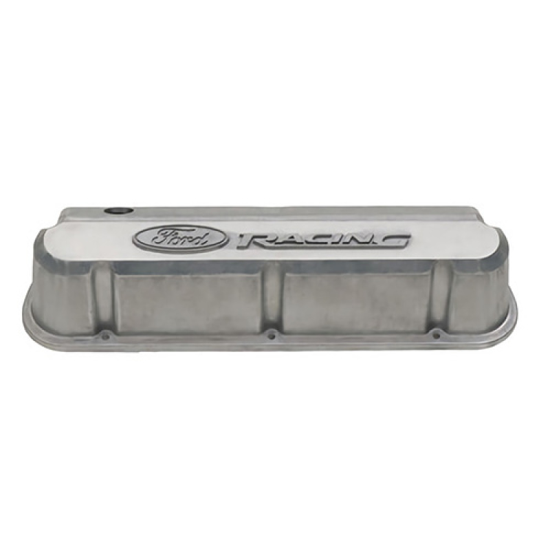 Ford Racing Slant Edge Valve Covers w/Ford Racing Logo - Bare - 302-146