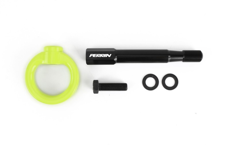 Perrin 14-19 Subaru Forester/Ascent Tow Hook Kit (Rear) - Neon Yellow - PSP-BDY-253NY