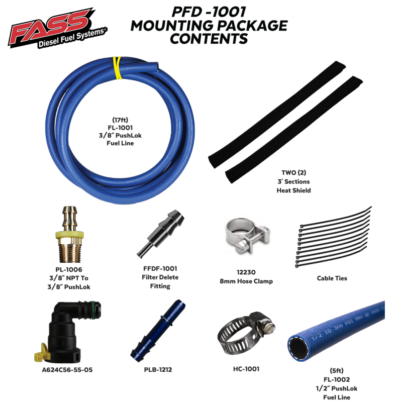 FASS 11-19 Ford Powerstroke Filter Delete Kit PFD-1001 - PFD1001