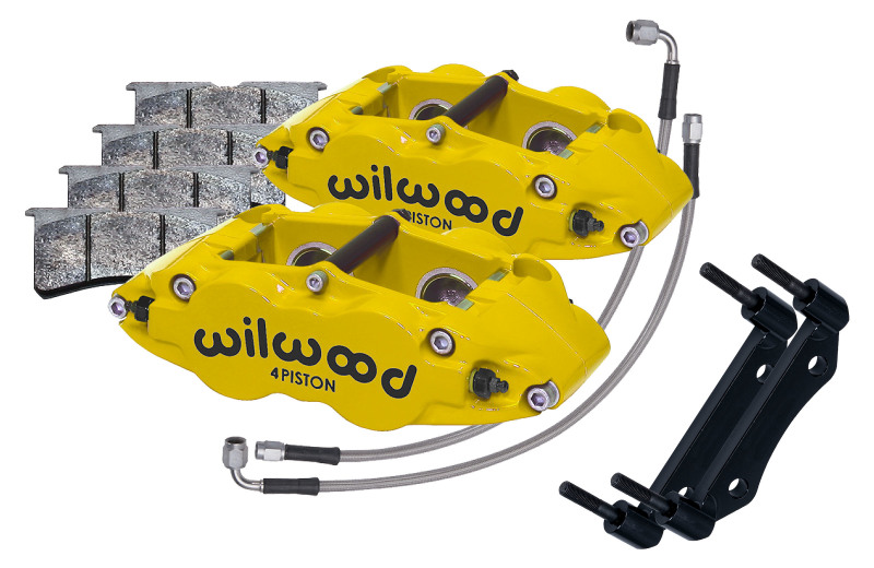 Wilwood 84-89 Porsche 911 Front Superlite Caliper Kit 3.5in MT - Yellow - 140-16677-Y