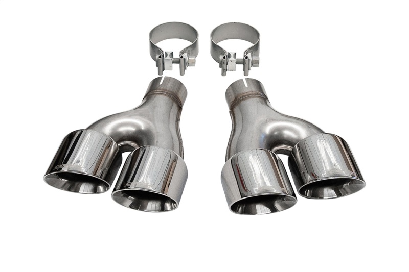 Corsa 11-21 Jeep Grand Cherokee Twin 2.5in Inlet / 4in Outlet Polished Pro-Series Tip Kit - 14068