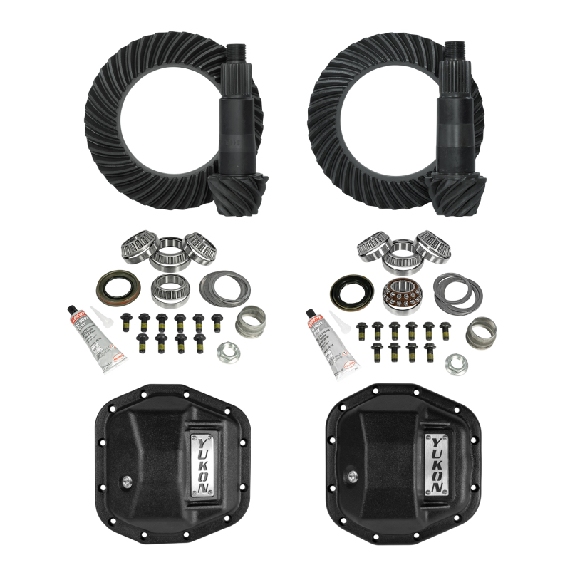 Yukon Stage 2 Jeep JL/JT Re-Gear Kit w/Covers & D44 Front & Rear in a 5.13 Ratio - YGK069STG2