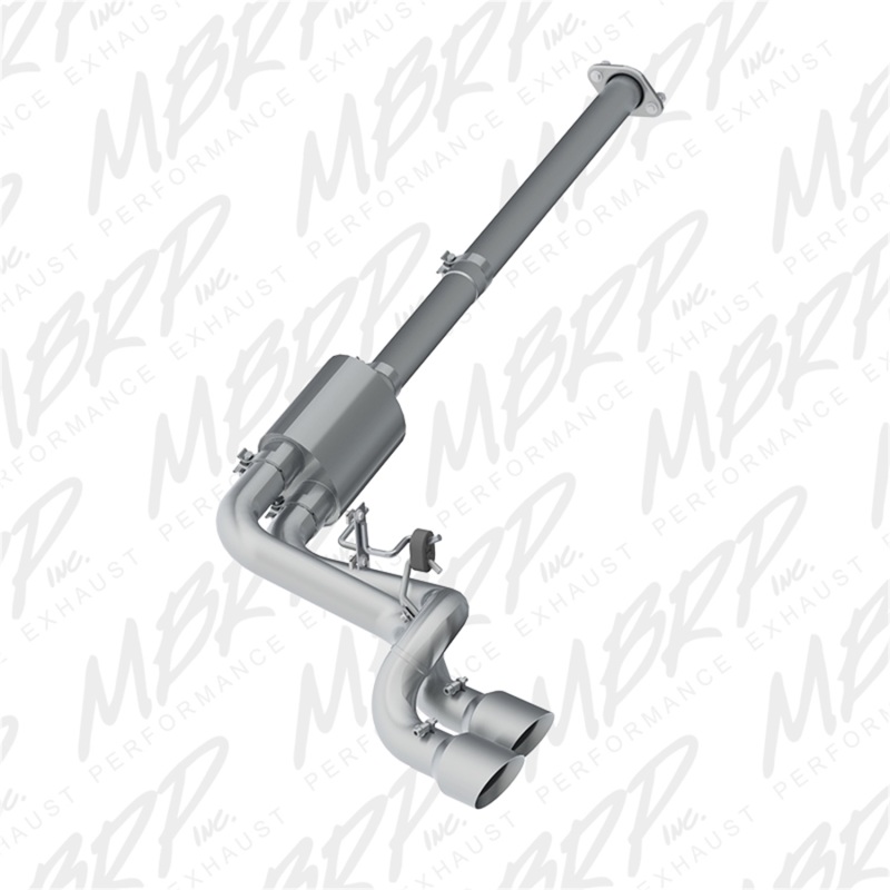 MBRP 09-14 Ford F150 Pre-Axle 4.5in OD Tips Dual Outlet T409 3in Cat Back Exhaust - S5261409