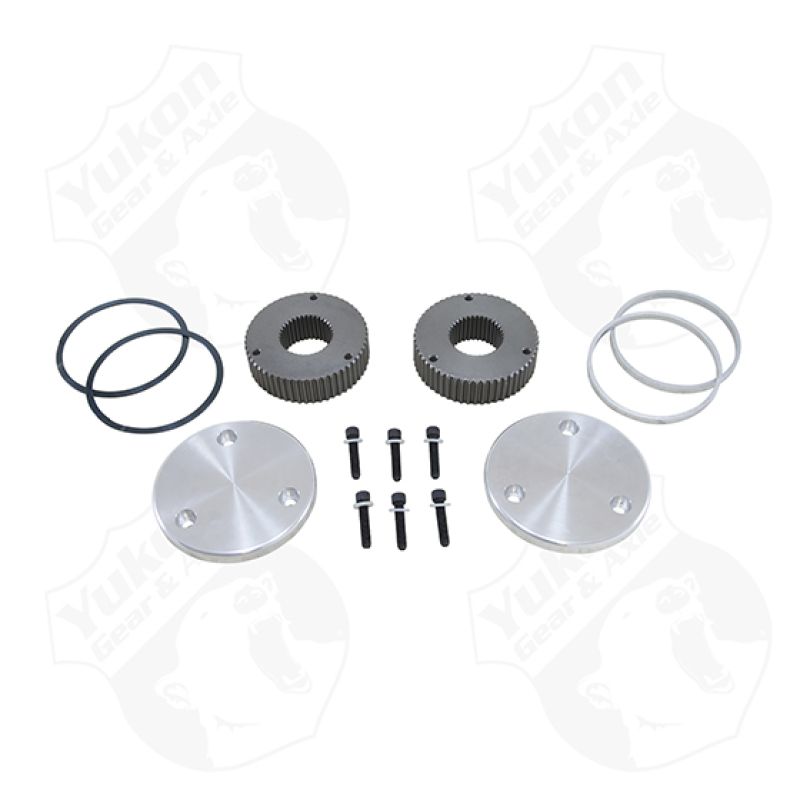 Yukon Gear Hardcore Drive Flange Kit For Dana 44 / 19 Spline Outer Stubs. Yukon Engraved Caps - YHC50007