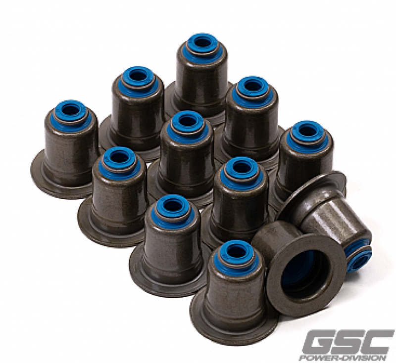 GSC P-D Toyota Supra/BMW B58/N54/S55/S58 Viton Exhaust Valve Stem Seals - Set of 12 - 1089