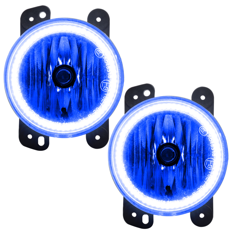 Oracle Lighting 10-15 Jeep Wrangler JK Pre-Assembled LED Halo Fog Lights -Blue NO RETURNS - 7159-002