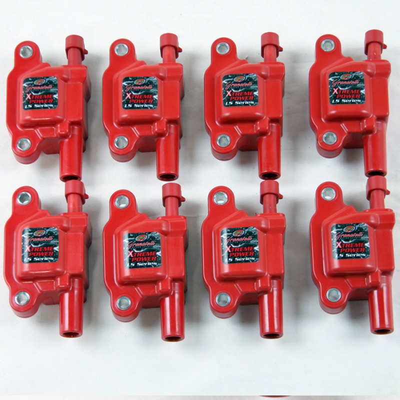 Granatelli 05-13 GM LS1/LS2/LS3/LS4/LS5/LS6/LS7/LS9/LSA Hi-Perf Coil Packs - Red (Set of 8) - 28-0513-CPR