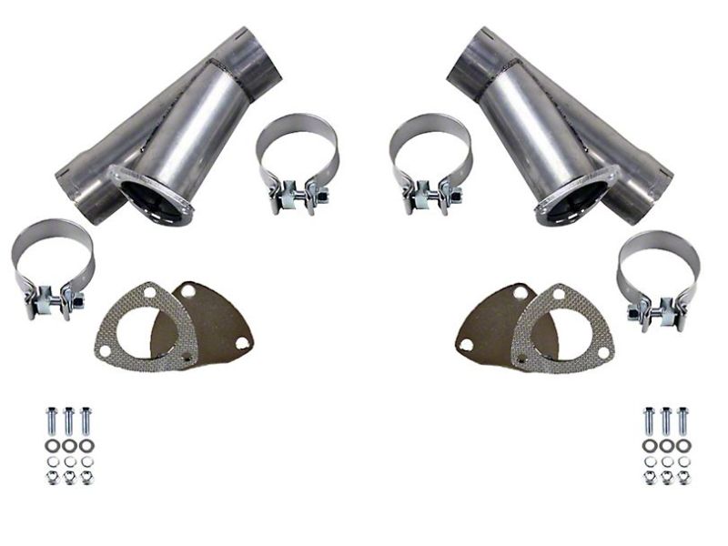 Granatelli 3.0in Stainless Steel Manual Dual Exhaust Cutout Kit w/Slip Fit & Band Clamp - 305530D