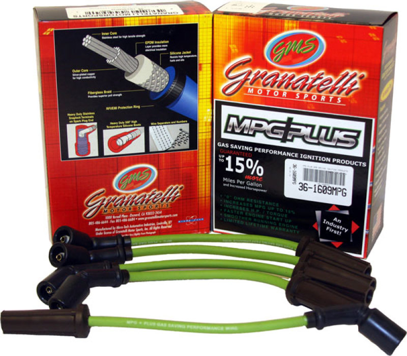 Granatelli 92-95 Nissan Pickups (Includes D21/720) 4Cyl 2.4L MPG Plus Ignition Wires - 34-1103MPG