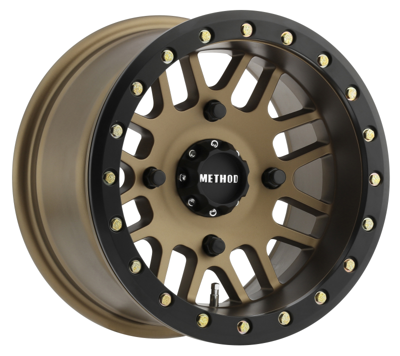 Method MR406 UTV Beadlock 14x8 4+4/-2mm Offset 4x156 132mm CB Method Bronze w/Matte Black Ring Wheel - MR40648046944B