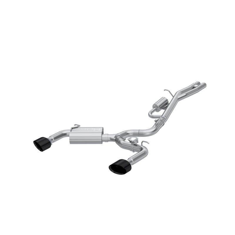 MBRP 17-20 Audi RS3 2.5T T304 SS 3in Cat-Back Dual Split Rear w/ Oval Black Chrome Tips - S46103BC