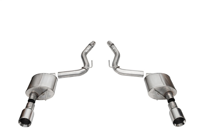 Corsa 2024 Ford Mustang GT Sport Axle-Back Dual Rear Exit with 4.5in Straight Cut Polished Tips - 21253