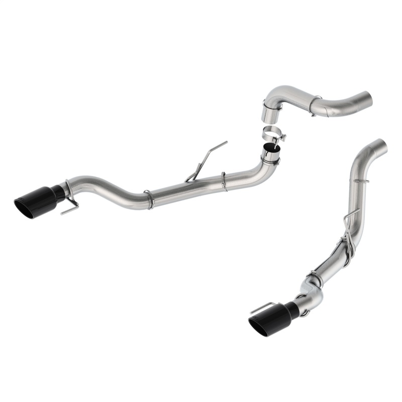 Ford Racing 21-23 F-150 Bumper Exit Tail-Pipes Black W/ Chrome Tips - M-5202-FB