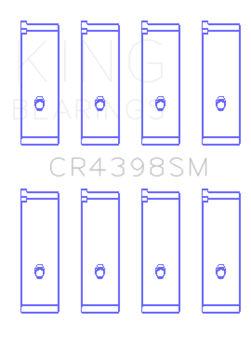 King Honda L13A4/L15A (Size 0.25) Connecting Rod Bearing Set - CR4398SM0.25