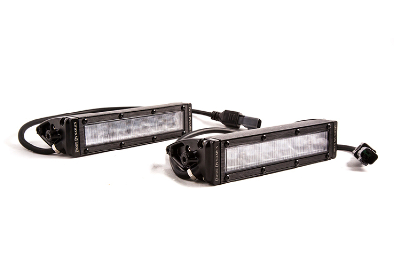 Diode Dynamics 6 In LED Light Bar Single Row Straight SS6 - White Wide Light Bar (Pair) - DD5022P