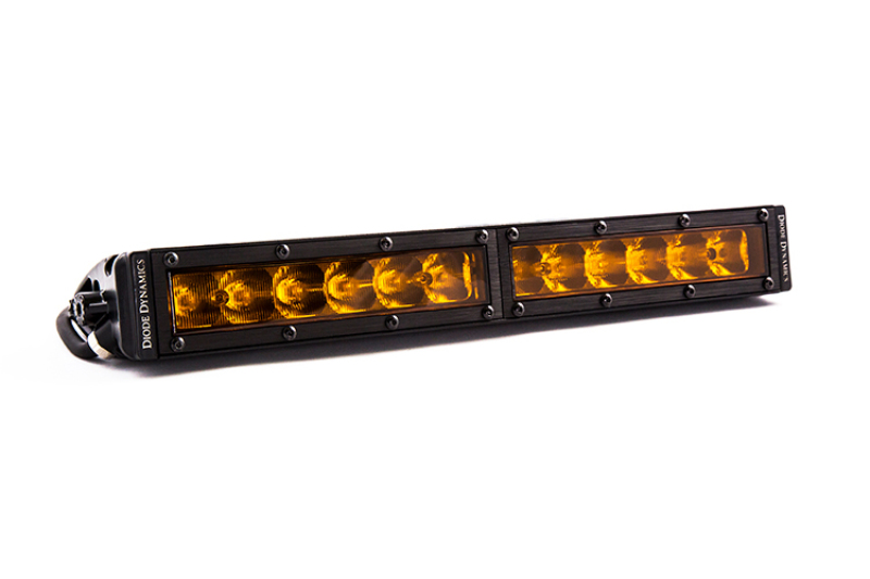 Diode Dynamics 12 In LED Light Bar Single Row Straight - Amber Driving Each Stage Series - DD5037S