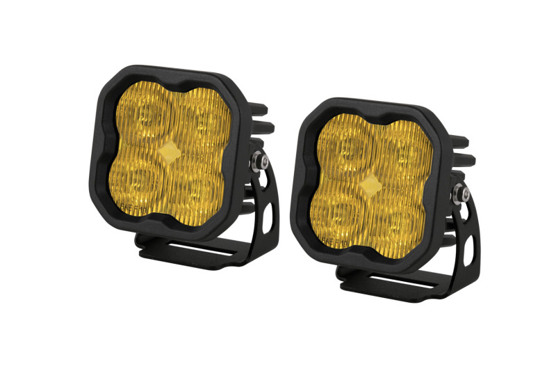 Diode Dynamics SS3 LED Pod Sport - Yellow SAE Fog Standard (Pair) - DD6126P