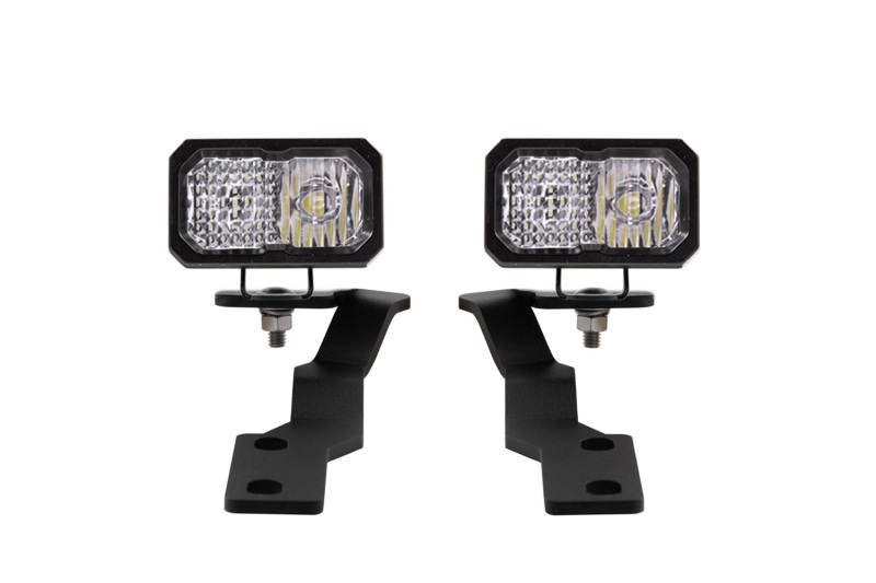 Diode Dynamics 16-21 Toyota Tacoma Stage Series 2in LED Ditch Light Kit - Pro White Combo - DD6378