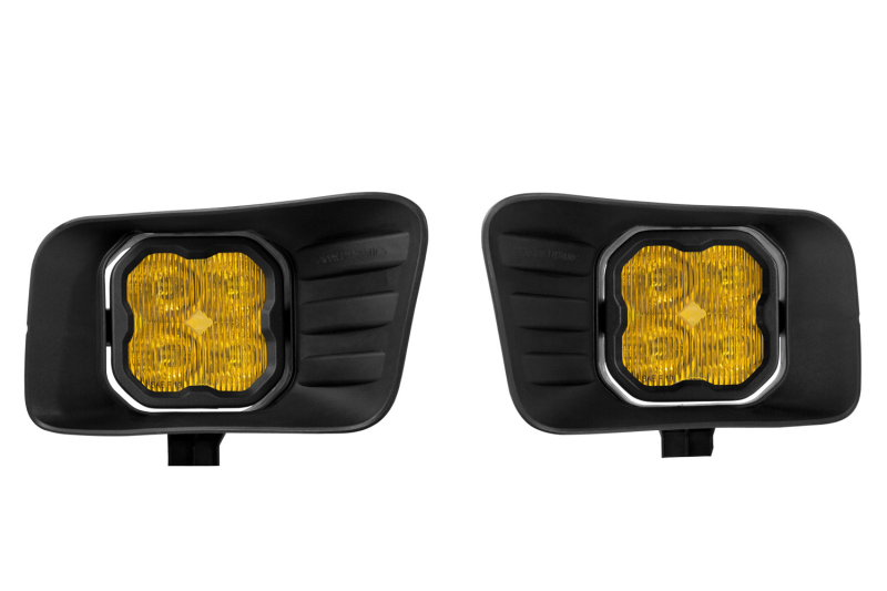 Diode Dynamics SS3 Ram Horizontal LED Fog Light Kit Sport - Yellow SAE Fog - DD6680