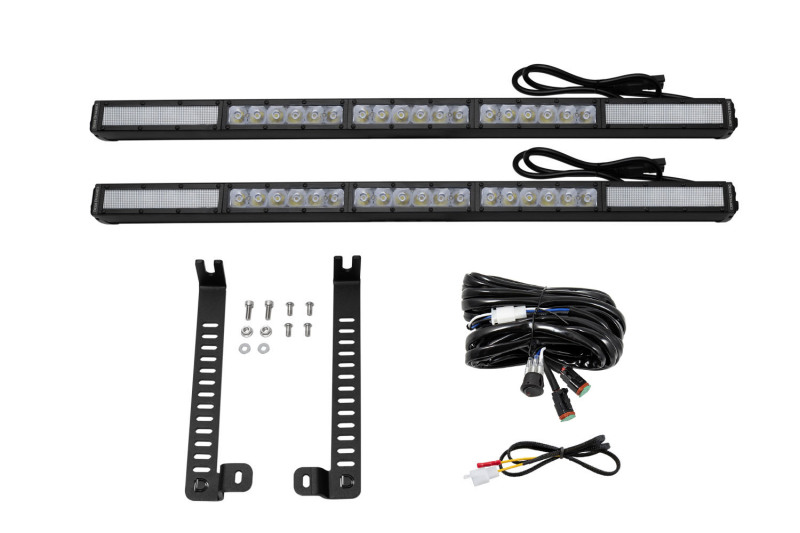 Diode Dynamics 14-19 Toyota 4Runner SS30 Dual Stealth Lightbar Kit - White Combo - DD6764