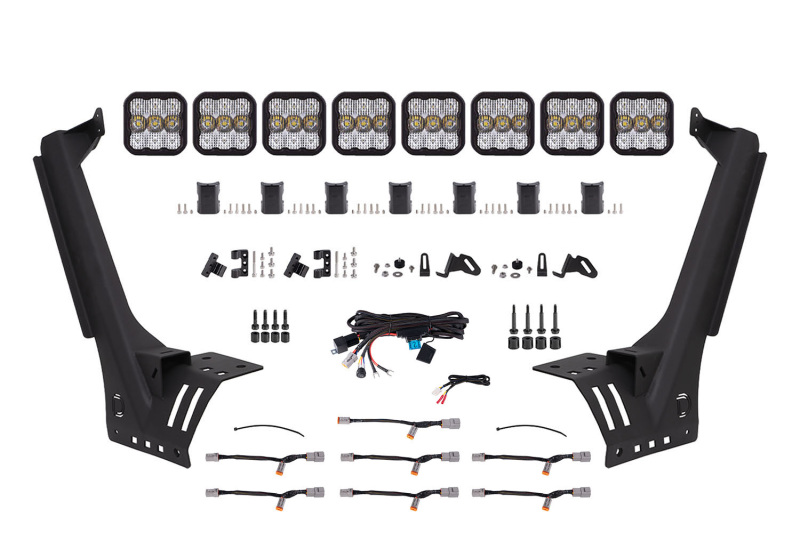 Diode Dynamics Jeep JL SS5 Pro CrossLink Windshield - White Combo Lightbar Kit - DD7262