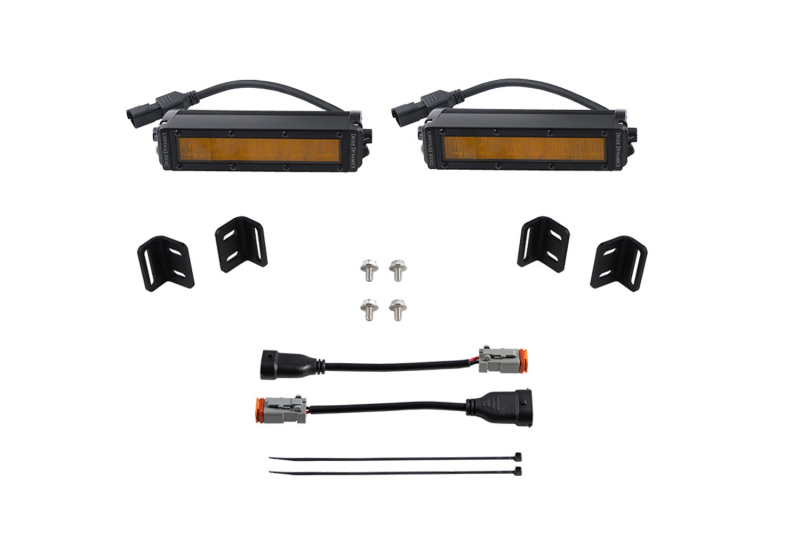 Diode Dynamics 2022 Toyota Tundra SS6 LED Fog Light Kit - Amber Wide - DD7419