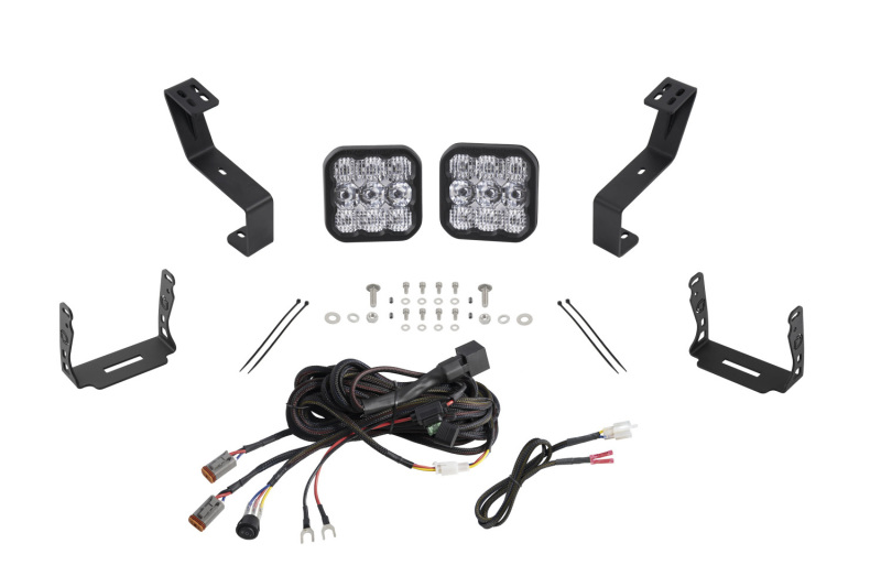 Diode Dynamics SS5 Bumper LED Pod Light Kit for 2019-Present Ram - Pro White Combo - DD7615