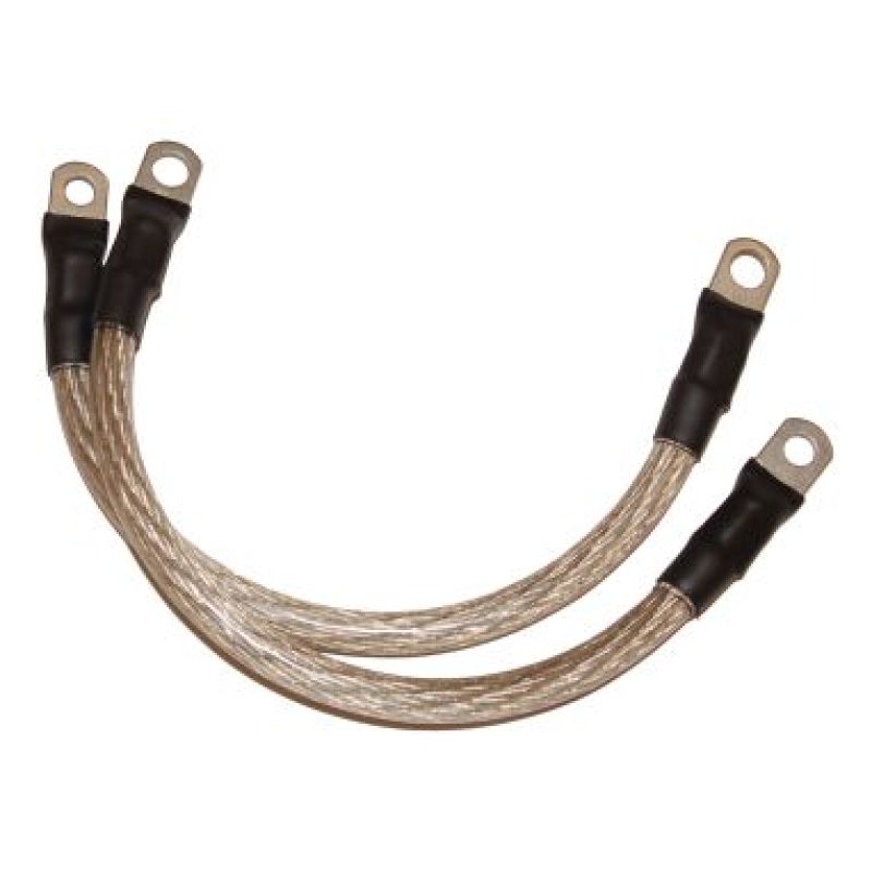 NAMZ Battery Cables 6in. Clear (1/4in. & 5/16in. Lugs) - Pair - NBC-C06