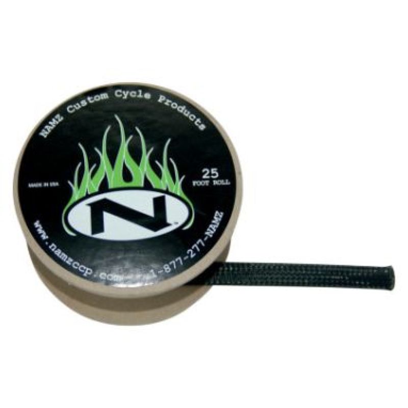 NAMZ Braided Flex Sleeving 25ft. Spool (3/4in. ID) - Black - NBFS-2505