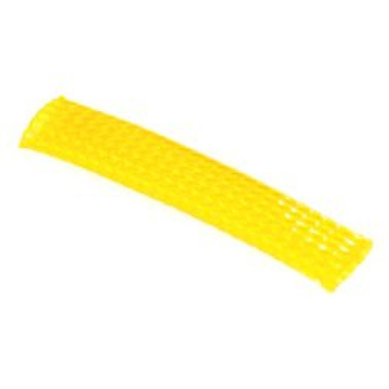 NAMZ Braided Flex Sleeving 10ft. Section (3/8in. ID) - Yellow - NBFS-YE