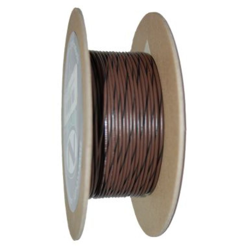 NAMZ OEM Color Primary Wire 100ft. Spool 18g - Brow/Black Stripe - NWR-10-100