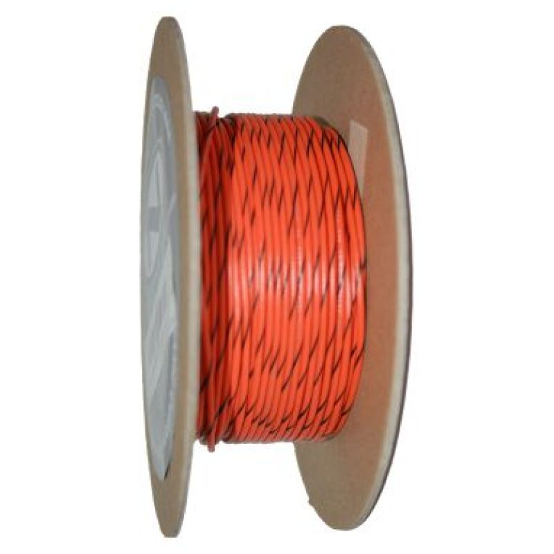NAMZ OEM Color Primary Wire 100ft. Spool 18g - Orange/Black Stripe - NWR-30-100