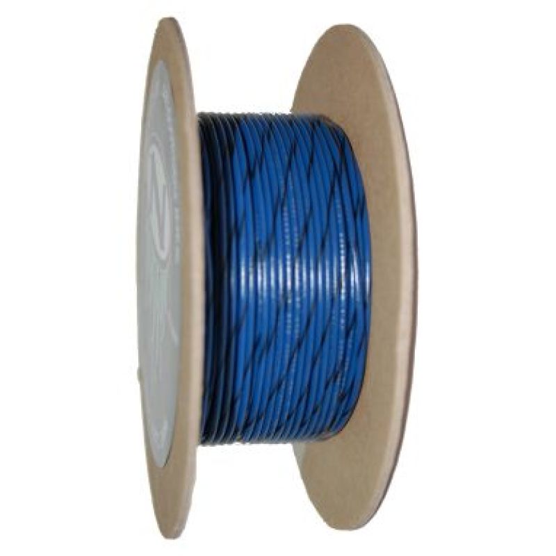 NAMZ OEM Color Primary Wire 100ft. Spool 18g - Blue/Black Stripe - NWR-60-100