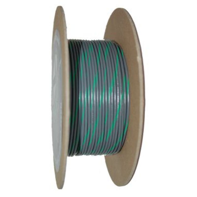 NAMZ OEM Color Primary Wire 100ft. Spool 20g - Gray/Green Stripe - NWR-85-100-20