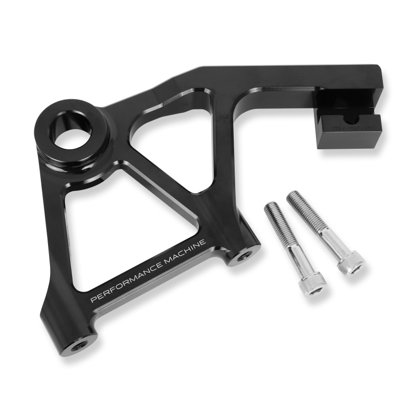 Performance Machine Touring Rear Rad Cal Bracket Assy - Black Ano - 0023-1828AGNM-A-B