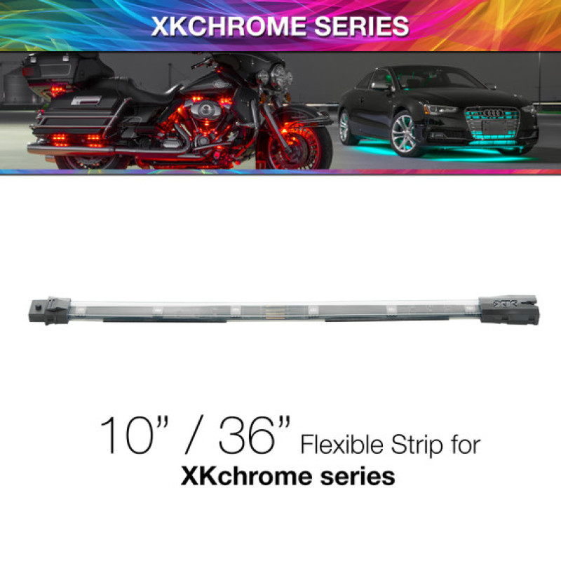 XK Glow 10in Multi Color Flexible Strip for XKchrome & 7 Color Series - XK-4P-S-10