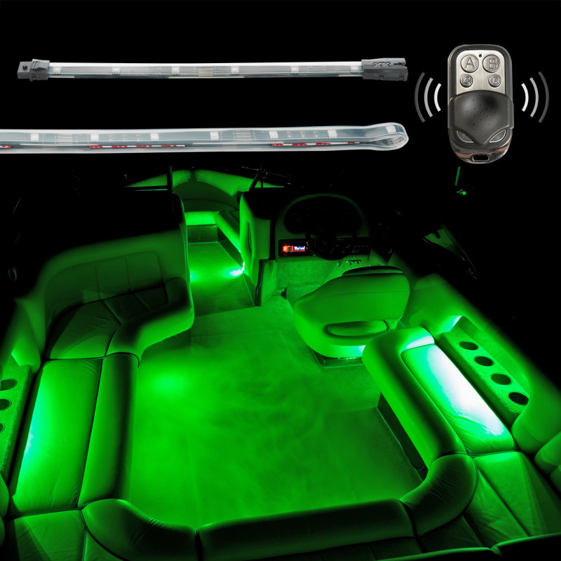 XK Glow Flex Strips2 Million Color XKGLOW LED Accent Light Marine/Boat Kit 4x 36In Strips + 4x10In - XK074011